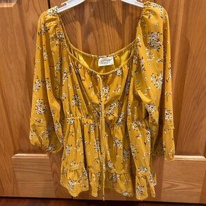 Yellow long sleeve romper ember